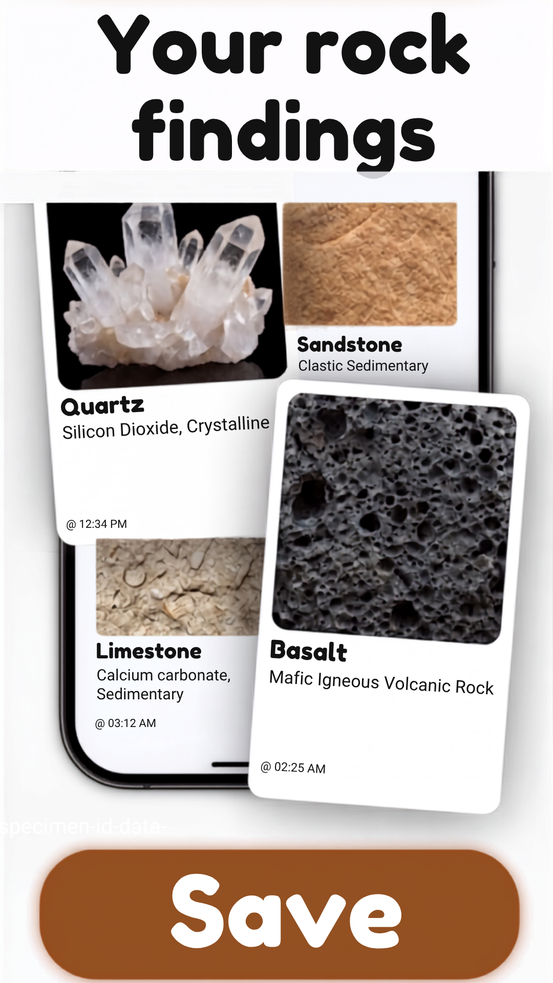 AI analyzing rock textures and colors